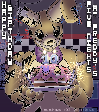 spring bonnie holding a cake